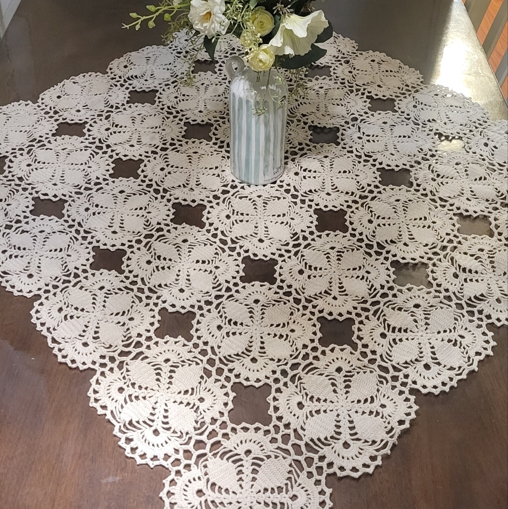 Handmade Crocheting Table